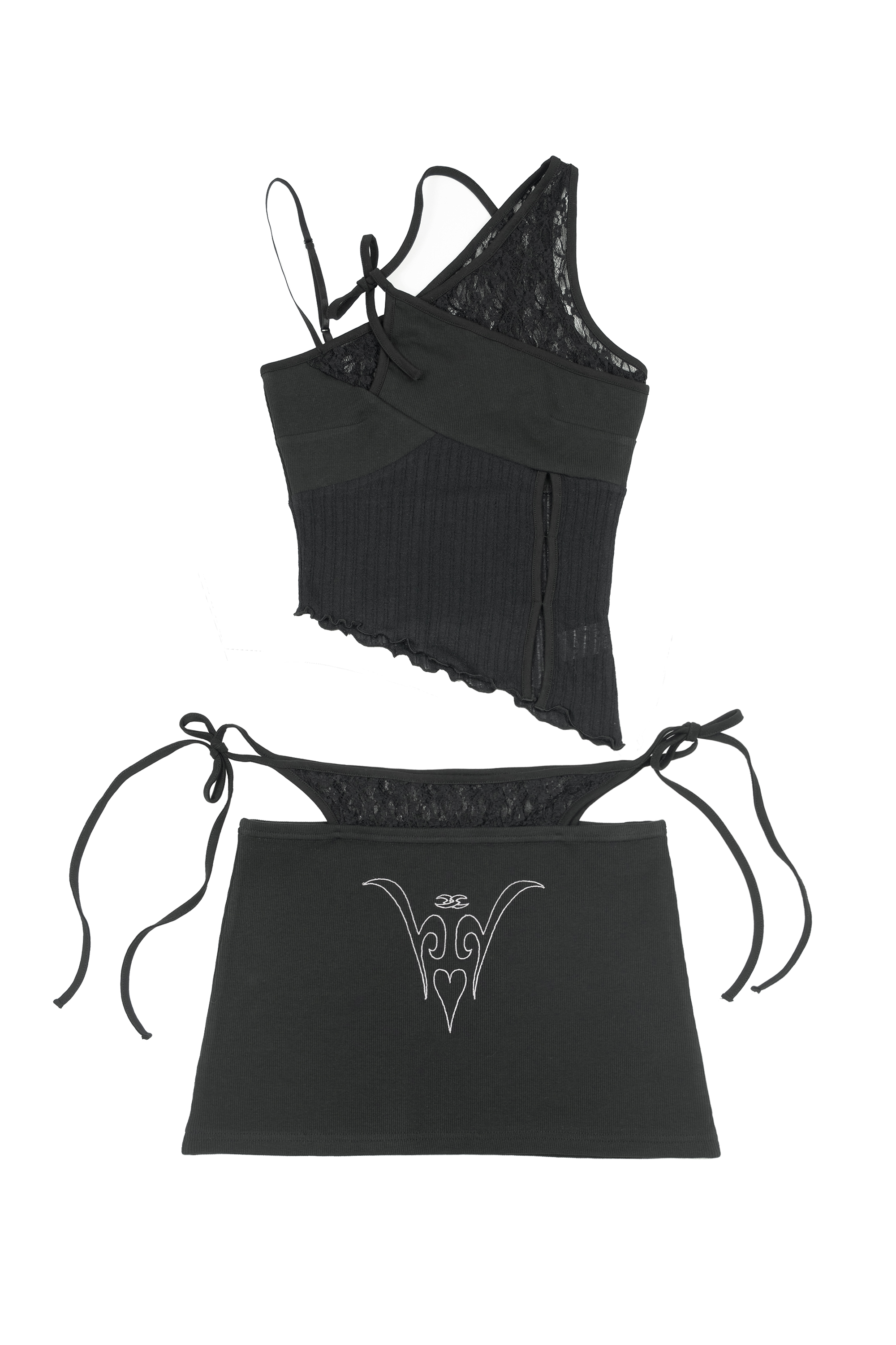 Black Zish Skirt Set